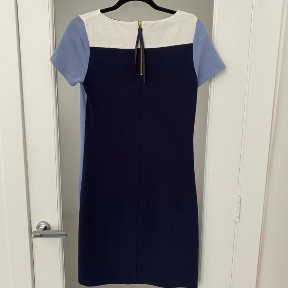 Boden dress color block midi casual career blue white size 4R - Picture 5 of 15